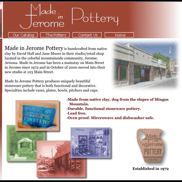 Made in Jerome Arizona Pottery Cobalt Blue Large Pitcher - Picture 8 of 8